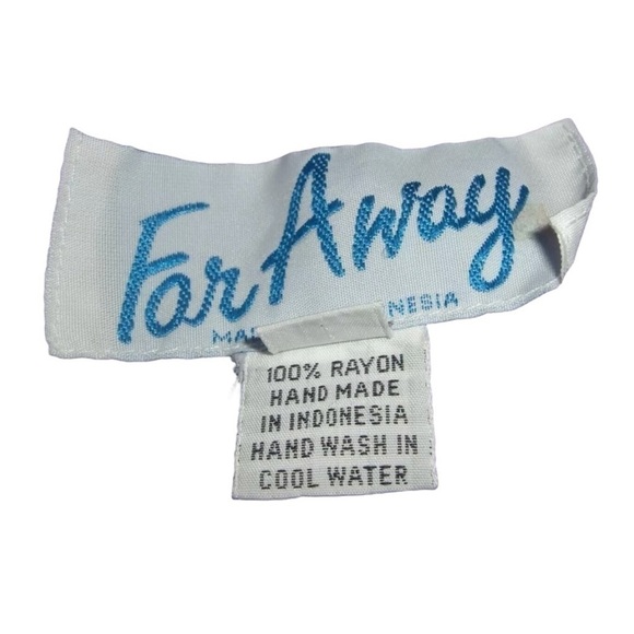 Vintage 90s Far Away Dress Tie Dye Floral Purple Whimsigoth Beach Boho Tiki Sz L - Picture 8 of 9